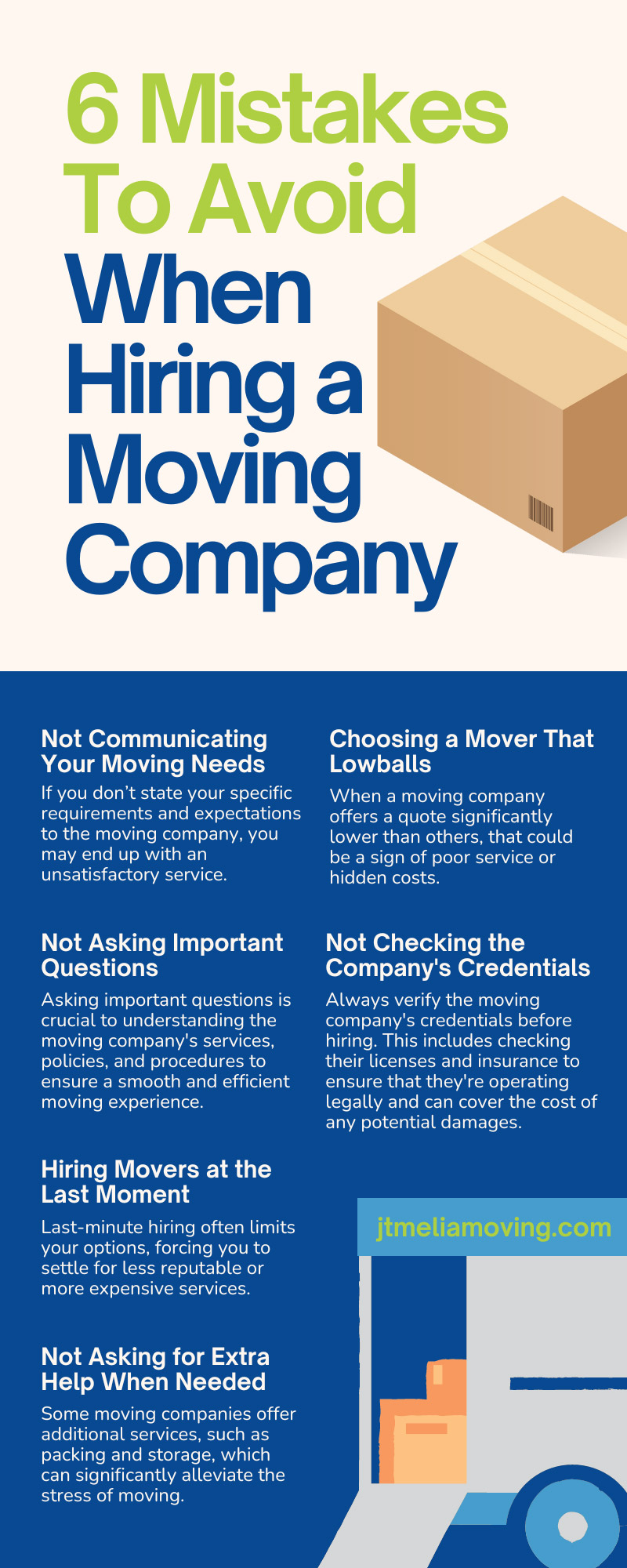 6 Mistakes To Avoid When Hiring a Moving Company